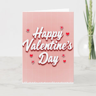 Rosa romantische Valentinstagskarte Karte