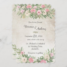 Rosa romantische Vintage Hochzeit mit Blumen