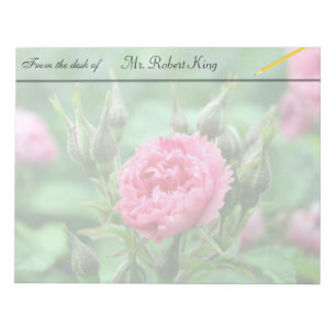 Rosa rosa Blume, Blumenfotografie. Notizblock