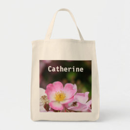 Rosa Rosa Blume Tote Tasche. Tragetasche