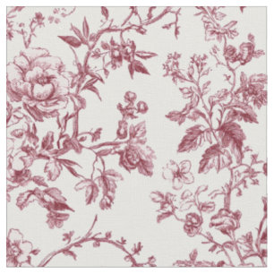 Rosa-Rosa-Blumen-Toile-Muster Stoff