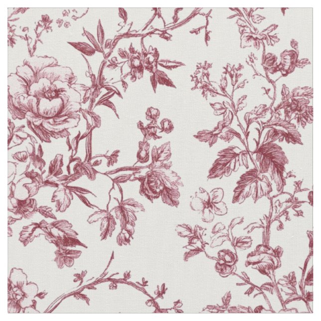 Rosa-Rosa-Blumen-Toile-Muster Stoff (Nahaufnahme)