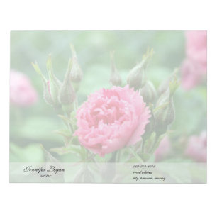 Rosa rosa Blüte, Blumenfotografie. Notizblock
