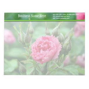 Rosa rosa Blüte, Blumenfotografie. Notizblock
