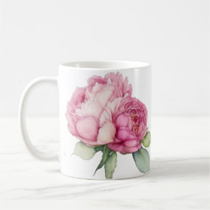 Rosa Rosa Blüten Rosa Rosen Kaffeetasse