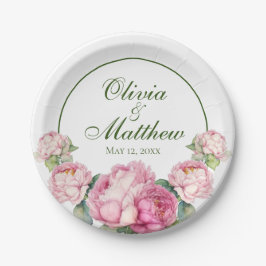 Rosa Rosa Blüten Rosa Rosen Pappteller