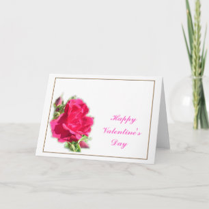 Rosa rosa Blütenblume Glückliches Valentinstag Feiertagskarte
