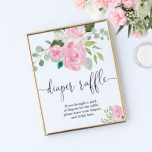 Rosa Rosa Blütengrün Poster