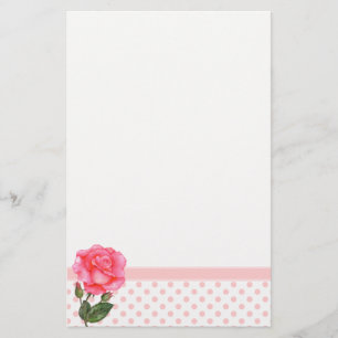 Rosa Rosa Blütenkunst Briefpapier