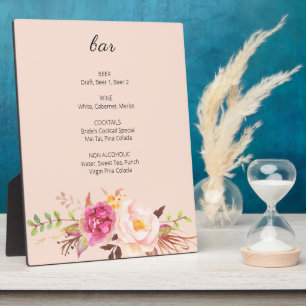 Rosa Rosa Blütenrot Blütenblume Bar Easel Pink Fotoplatte