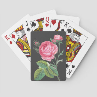 Rosa Rosa Blütenzeit Spielkarten