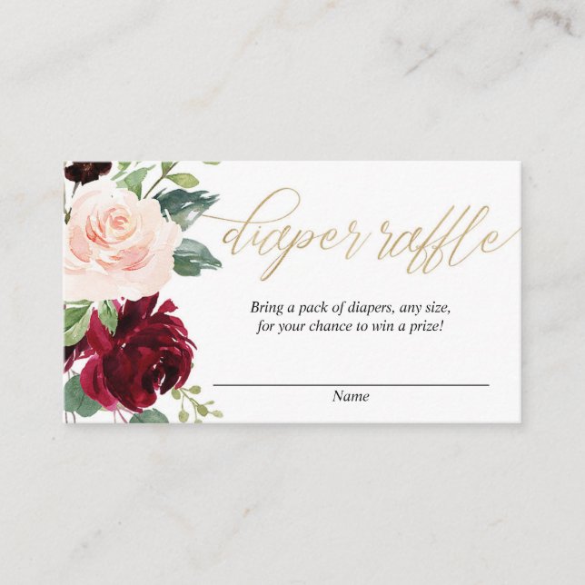 Rosa Rosa-Bordeaux Gold-Gewinnerkarten Begleitkarte (Vorderseite)