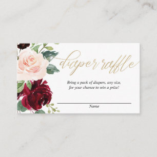 Rosa Rosa-Bordeaux Gold-Gewinnerkarten Begleitkarte