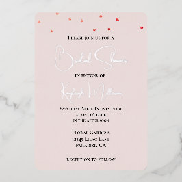 Rosa Rosa Brautparty Folieneinladung