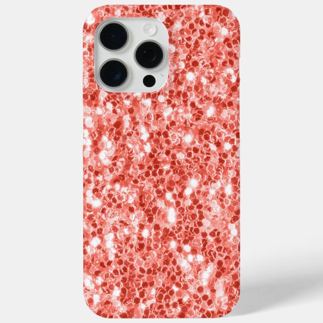 Rosa Rosa dunkle Korallen Glitzer Glitzern Case-Mate iPhone Hülle (Rückseite)