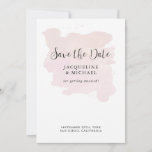 Rosa Rosa Einfache Elegante Moderne Schrift Wasser Save The Date<br><div class="desc">"Schwarz Rosa Einfache Elegante Moderne Schrift Wasserfarbe Save the Date Save the Date." Elegante und dezente,  weiche,  rot-grüne Wasserfarbenwäsche,  die einen romantischen gefilterten Effekt verleihen. Die Rückseite wiederholt die Aquarellfärbung,  vergrößert mit weiteren Informationen für Ihre Gäste. Kunst von international lizenzierter Künstlerin und Designerin,  Audrey Jeanne Roberts,  Copyright.</div>