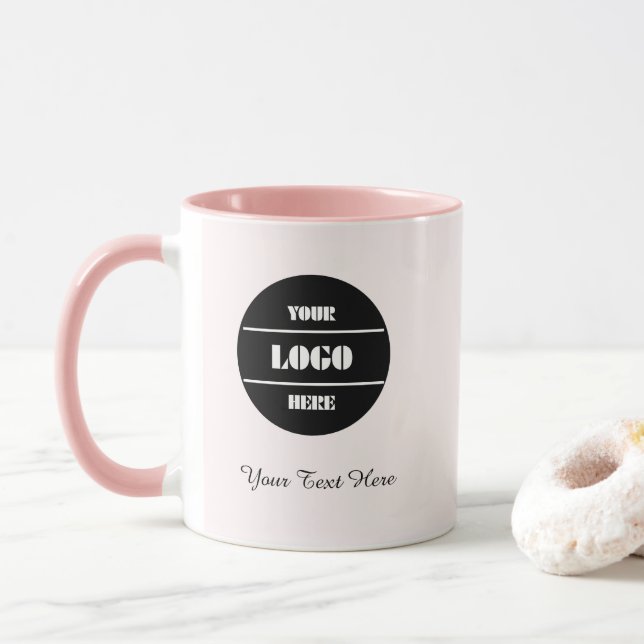 Rosa Rosa Elegante Kaffee Tasse - Personalisiertes (Mit Donut)