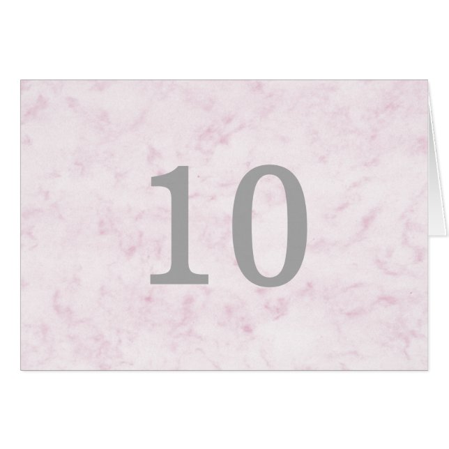 Rosa Rosa Elegante Tischnummer aus Marmor (Vorderseite (Horizontal))