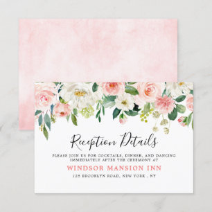 Rosa Rosa Florals Einzelheiten zum botanischen Emp Einladung