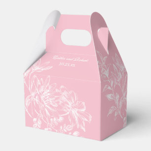 Rosa Rosa Gastgeschenk Hochzeit mit Blumen Geschenkschachtel