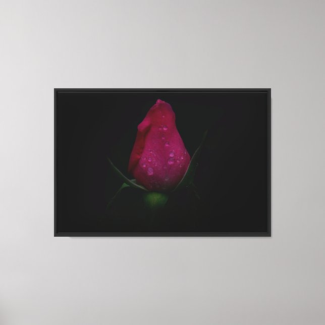 Rosa rosa gesteppte Leinwand (Vorderseite)