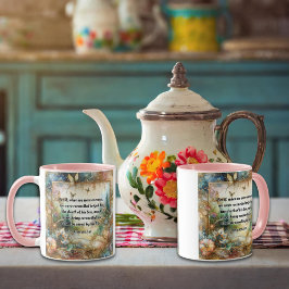 Rosa Rosa Gold Floral Romans Kunst Tasse