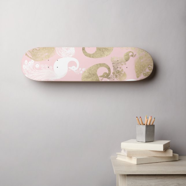 Rosa Rosa-Goldmedaille Skateboard (Wandkunst (Horz))