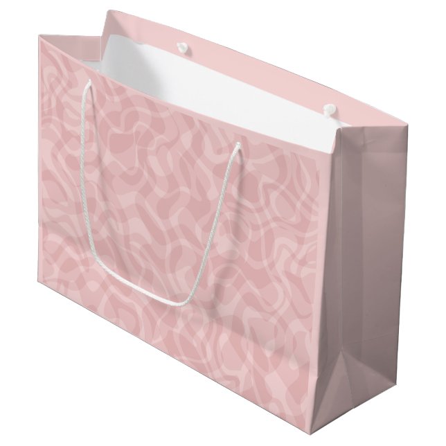 Rosa Rosa Große Geschenktüte (Vorderseite Schrägansicht)
