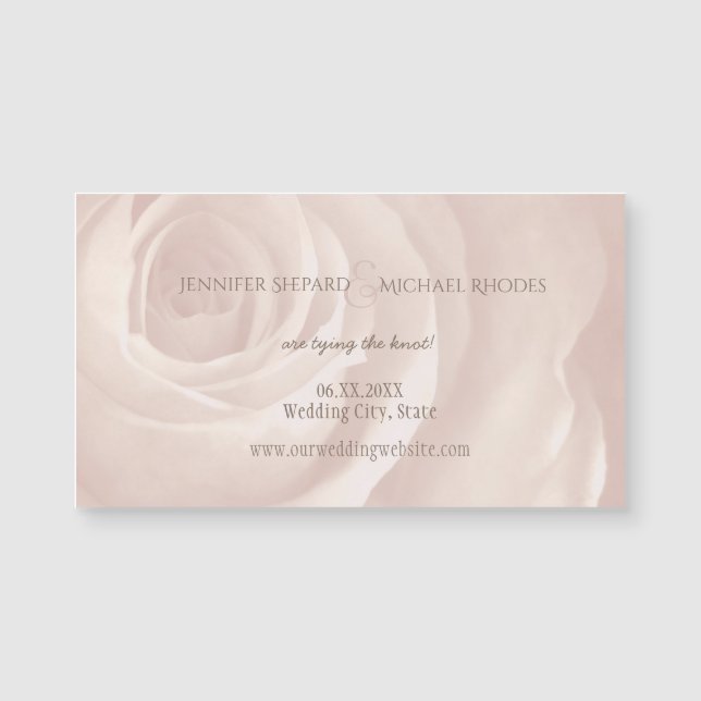 Rosa Rosa-Hochzeit Save the Date Magnetkarte (Vorderseite)