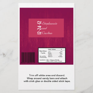 Rosa/rosa Holzkörner Hochzeitskandinett Flyer