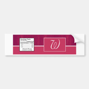 Rosa/rosa Holzkörner Hochzeitswasserflasche Autoaufkleber