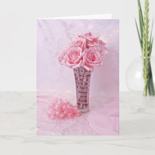 Rosa Rosa III Feiertagskarte (Vorderseite)