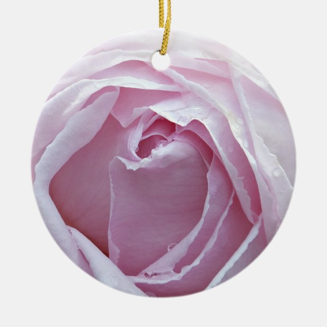Rosa Rosa Keramik Ornament (Vorne)