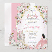 Rosa Rosa Königliche Prinzessin Burg Quinceanera