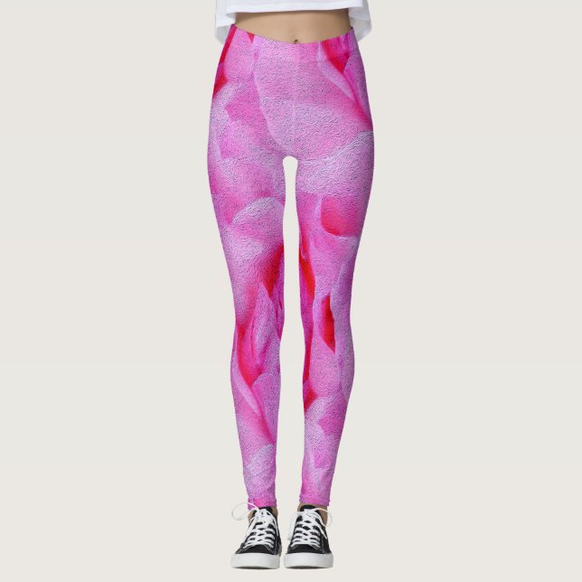 Rosa Rosa Leggings (Vorderseite)