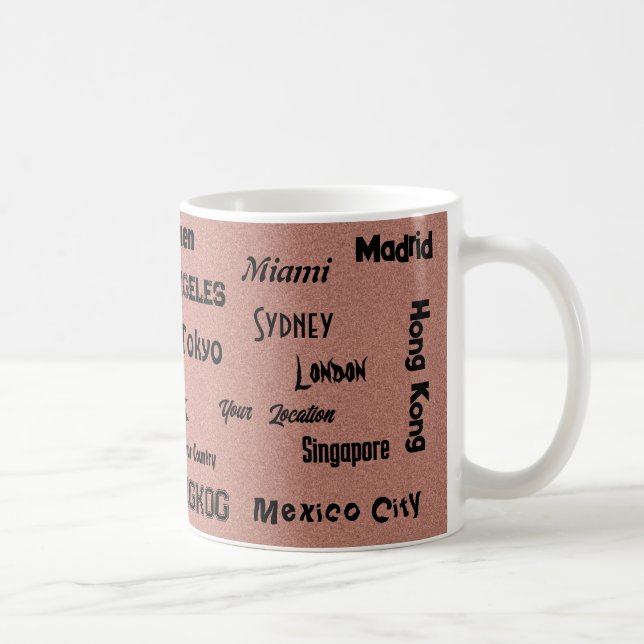 Rosa Rosa Mega Stadt Kaffeetasse (Rechts)