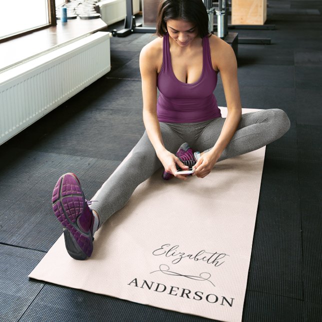 Rosa Rosa Modernes Minimalistisch Yogamatte (Von Creator hochgeladen)