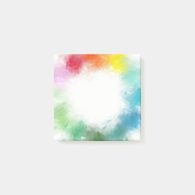 Rosa Rosa Orange Yellow Green Post-it Klebezettel (Vorderseite)