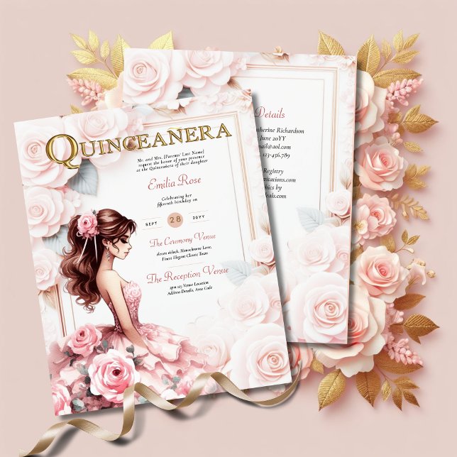 Rosa Rosa Quinceanera Zeremonie Empfang (Von Creator hochgeladen)