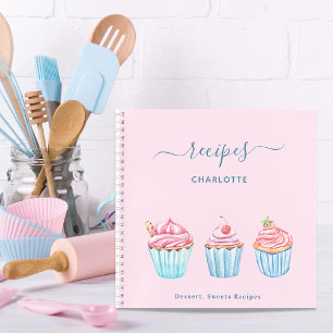 Rosa-Rosa-Rezept Blaue Kuchen Name Notizbuch