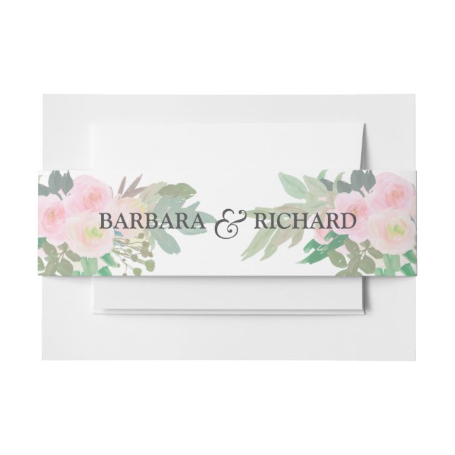 Rosa Rosa Romantik Einladungsbanderole (Vorderseite Beispiel)