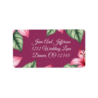 Rosa Rosa Rosa Adressaufkleber