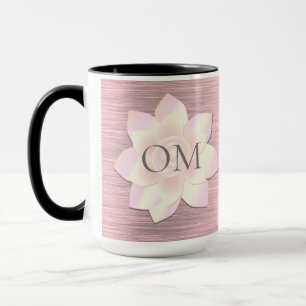 Rosa Rosa Rosa Elegante Lotus OM Tasse