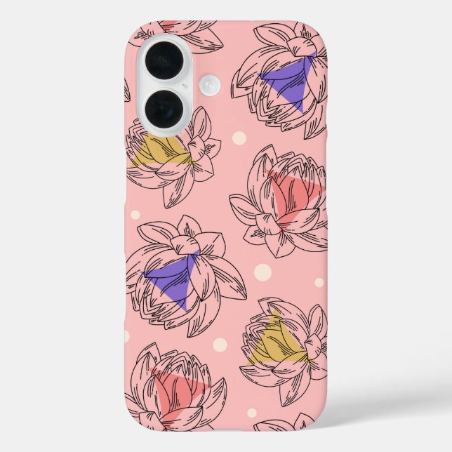 Rosa Rosa Rosa Lotus Art Case-Mate iPhone Hülle (Rückseite)