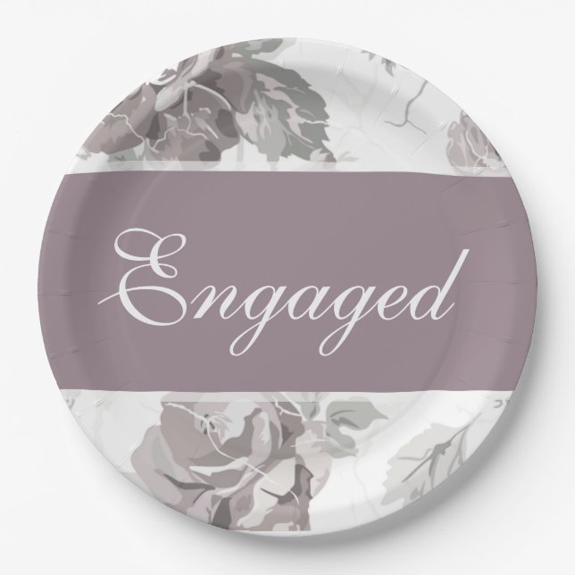 Rosa Rosa-Rosa-Papierplatte Pappteller (Vorderseite)