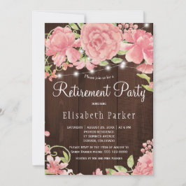 Rosa Rosa Rosa Rose Peongs Pensionierung Party Einladung