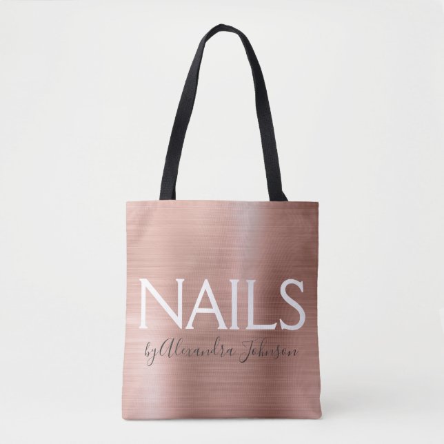 Rosa Rosa - Rose Gold Foil Nails - Salon (Vorderseite)
