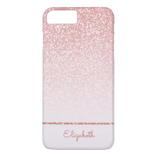 Rosa Rosa Rose Gold Glitzer Streifen Personalisier Case-Mate iPhone Hülle