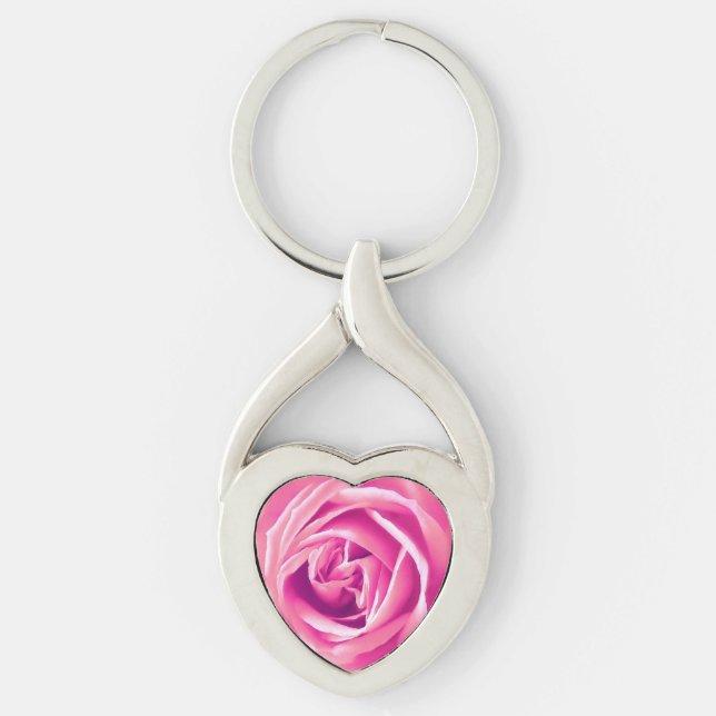 Rosa Rosa Schlüsselanhänger (Vorderseite)