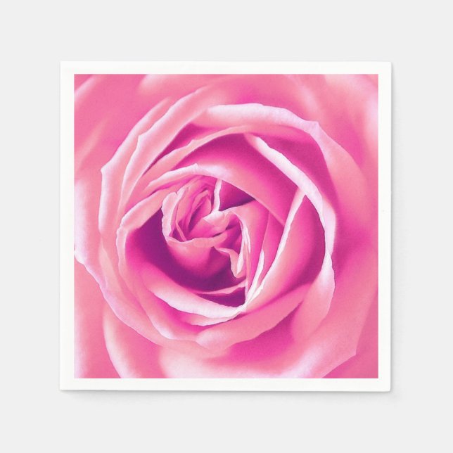 Rosa Rosa Serviette (Vorderseite)